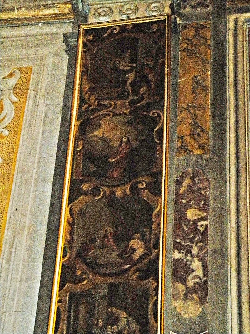 Madonna del rosario coi ss. Domenico, Caterina da Siena, Maddalena e Giuseppe - Monastero di San Nicolò, Prato, dettaglio
